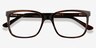 Formula Brown Striped AcetateEyeglass Frames from EyeBuyDirect, Closed View
