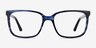 Formula Blue Striped AcetateEyeglass Frames from EyeBuyDirect, Front View