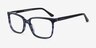 Formula Blue Striped AcetateEyeglass Frames from EyeBuyDirect, Angle View