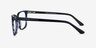 Formula Blue Striped AcetateEyeglass Frames from EyeBuyDirect, Side View