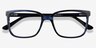 Formula Blue Striped AcetateEyeglass Frames from EyeBuyDirect, Closed View