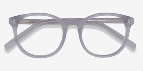 Primrose Matte Clear Acétate Montures de lunettes de vue d'EyeBuyDirect, Vue Rapprochée