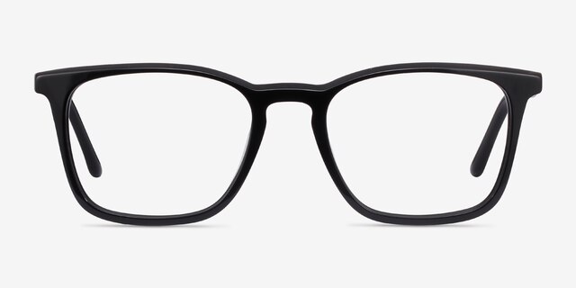 Phoenix Noir AcétateMontures de lunettes de vue d'EyeBuyDirect, Vue de Face
