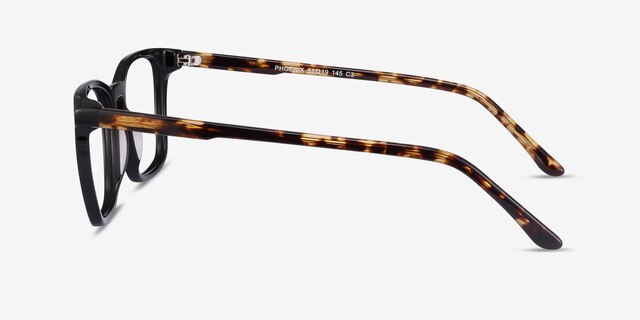 Phoenix Black Tortoise AcetateEyeglass Frames from EyeBuyDirect, Side View
