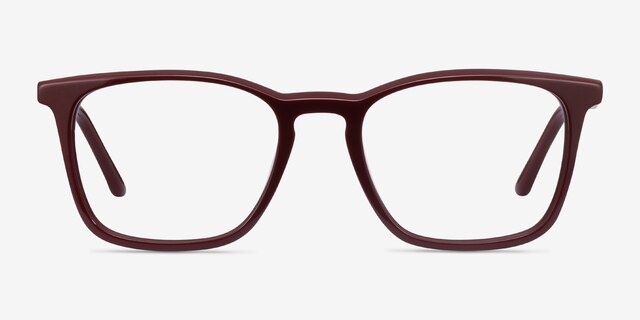 Phoenix Burgundy AcetateEyeglass Frames from EyeBuyDirect, Front View