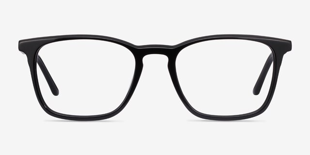 Phoenix Black AcetateEyeglass Frames from EyeBuyDirect, Front View
