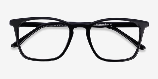 Phoenix Black AcetateEyeglass Frames from EyeBuyDirect, Closed View