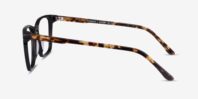 Phoenix Black Tortoise AcetateEyeglass Frames from EyeBuyDirect, Side View