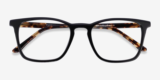 Phoenix Black Tortoise AcetateEyeglass Frames from EyeBuyDirect, Closed View