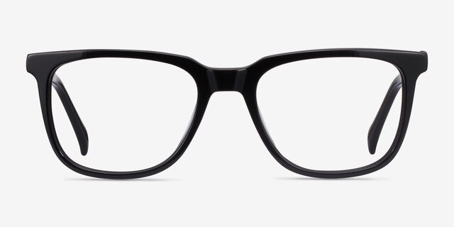Girona Black AcetateEyeglass Frames from EyeBuyDirect, Front View