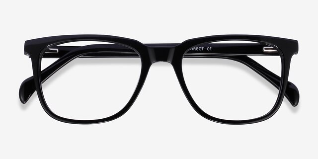 Girona Black AcetateEyeglass Frames from EyeBuyDirect, Closed View