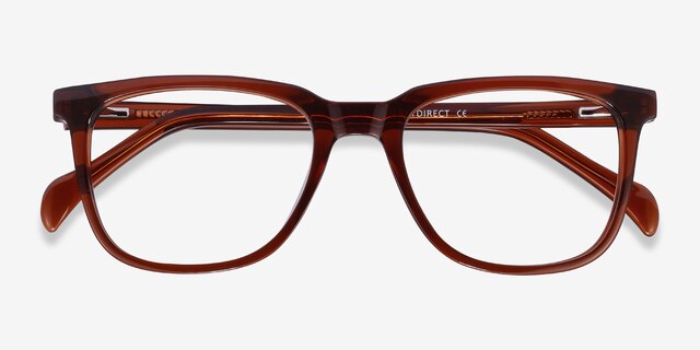 Girona Brown AcetateEyeglass Frames from EyeBuyDirect, Closed View
