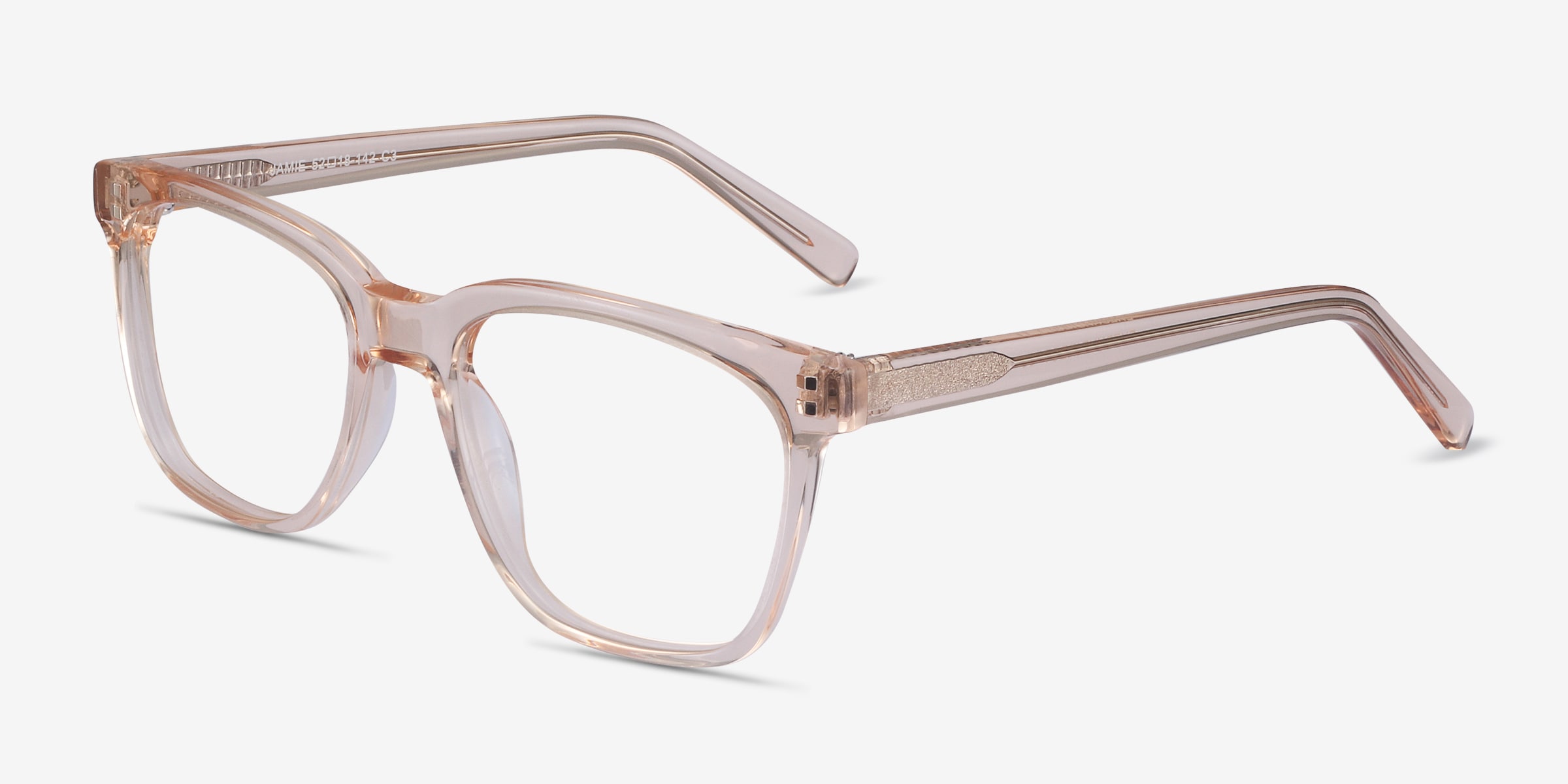 Jamie Rectangle Clear Brown Full Rim Eyeglasses | Eyebuydirect Canada