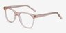 Jamie Clear Brown AcetateEyeglass Frames from EyeBuyDirect, Angle View
