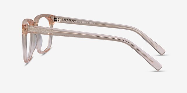 Jamie Clear Brown AcetateEyeglass Frames from EyeBuyDirect, Side View