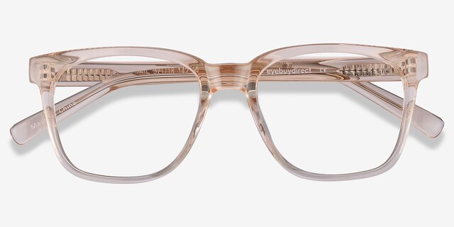 Jamie Clear Brown AcetateEyeglass Frames from EyeBuyDirect, Closed View