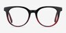 Rialto Black Red AcetateEyeglass Frames from EyeBuyDirect, Front View