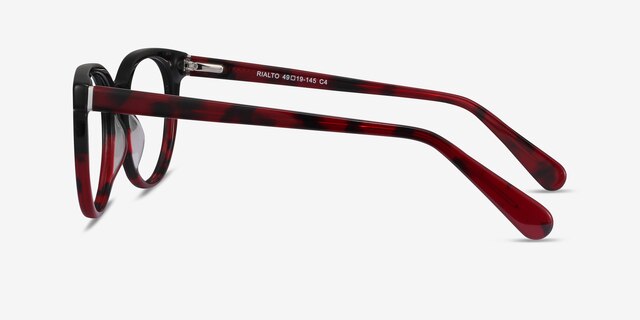 Rialto Black Red AcetateEyeglass Frames from EyeBuyDirect, Side View