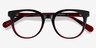 Rialto Black Red AcetateEyeglass Frames from EyeBuyDirect, Closed View