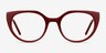 Rhyme Burgundy AcetateEyeglass Frames from EyeBuyDirect, Front View