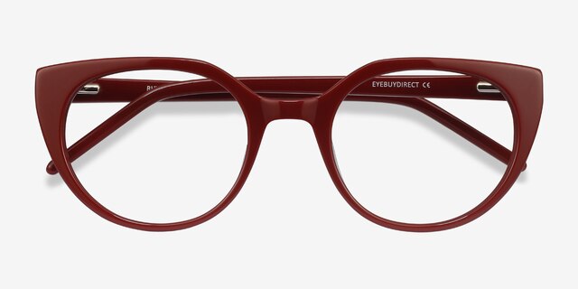 Rhyme Burgundy AcetateEyeglass Frames from EyeBuyDirect, Closed View