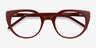 Rhyme Burgundy AcetateEyeglass Frames from EyeBuyDirect, Closed View