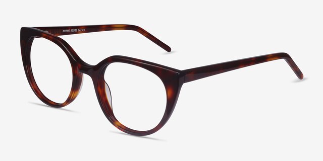 Rhyme Tortoise AcetateEyeglass Frames from EyeBuyDirect, Angle View
