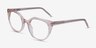 Rhyme Clear Brown AcetateEyeglass Frames from EyeBuyDirect, Angle View