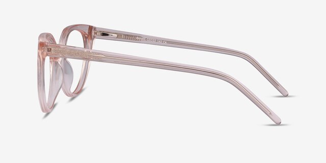 Rhyme Clear Brown AcetateEyeglass Frames from EyeBuyDirect, Side View