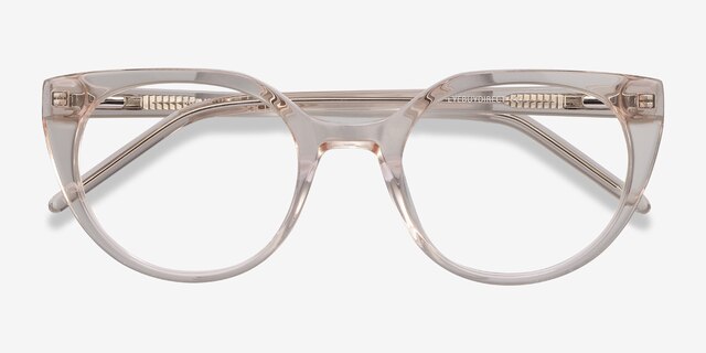 Rhyme Clear Brown AcetateEyeglass Frames from EyeBuyDirect, Closed View