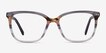 North Gray Striped AcetateEyeglass Frames from EyeBuyDirect, Front View