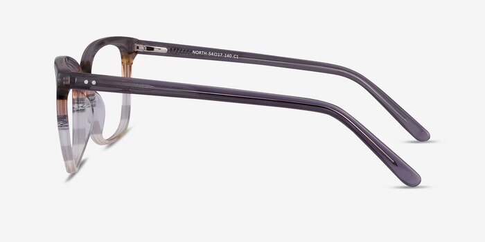 North Gray Striped Acétate Montures de lunettes de vue d'EyeBuyDirect