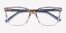 North Gray Striped AcetateEyeglass Frames from EyeBuyDirect, Closed View