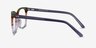 North Green Striped AcetateEyeglass Frames from EyeBuyDirect, Side View