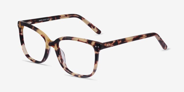 North Tortoise AcetateEyeglass Frames from EyeBuyDirect, Angle View