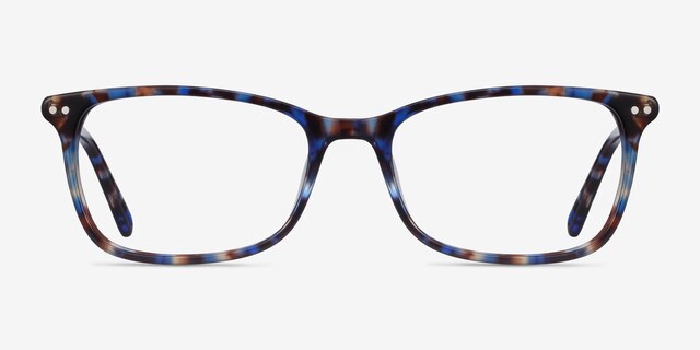 Alette Blue Floral AcetateEyeglass Frames from EyeBuyDirect, Front View