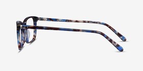 Alette Blue Floral Acétate Montures de lunettes de vue d'EyeBuyDirect, Vue de Côté
