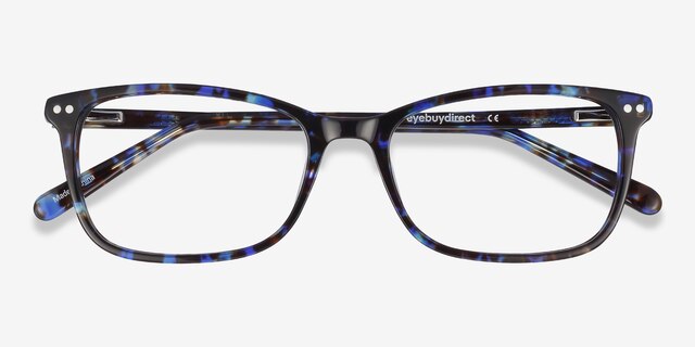 Alette Blue Floral AcetateEyeglass Frames from EyeBuyDirect, Closed View