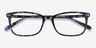 Alette Blue Floral AcetateEyeglass Frames from EyeBuyDirect, Closed View