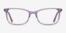 Alette Clear Purple AcétateMontures de lunettes de vue d'EyeBuyDirect, Vue de Face
