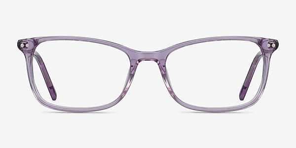 Alette Clear Purple Acetate Eyeglass Frames