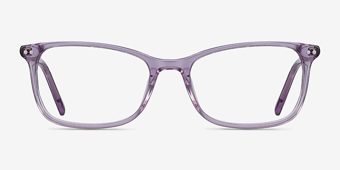 Alette Clear Purple Acetate Eyeglass Frames from EyeBuyDirect