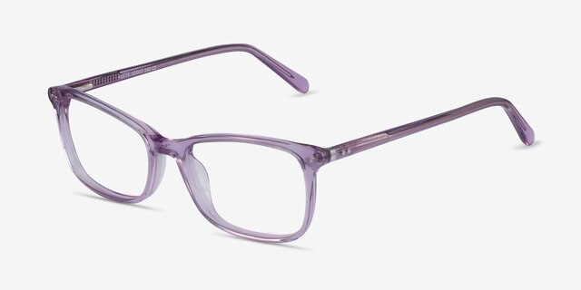 Alette Clear Purple AcétateMontures de lunettes de vue d'EyeBuyDirect, Vue d'Angle