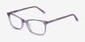 Alette Clear Purple AcétateMontures de lunettes de vue d'EyeBuyDirect, Vue d'Angle