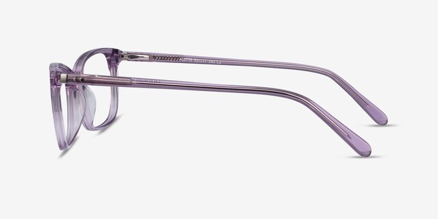 Alette Clear Purple AcétateMontures de lunettes de vue d'EyeBuyDirect, Vue de Côté