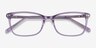 Alette Clear Purple AcétateMontures de lunettes de vue d'EyeBuyDirect, Vue Rapprochée