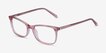 Alette Clear Pink AcetateEyeglass Frames from EyeBuyDirect, Angle View