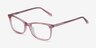 Alette Clear Pink AcetateEyeglass Frames from EyeBuyDirect, Angle View