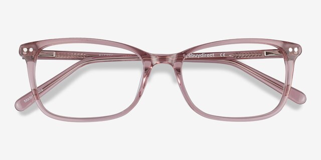 Alette Clear Pink AcetateEyeglass Frames from EyeBuyDirect, Closed View