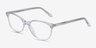 Depth Transparent AcétateMontures de lunettes de vue d'EyeBuyDirect, Vue d'Angle